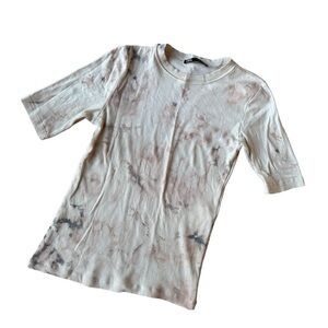ZARA | Ribbed Cotton Tie Dye Top